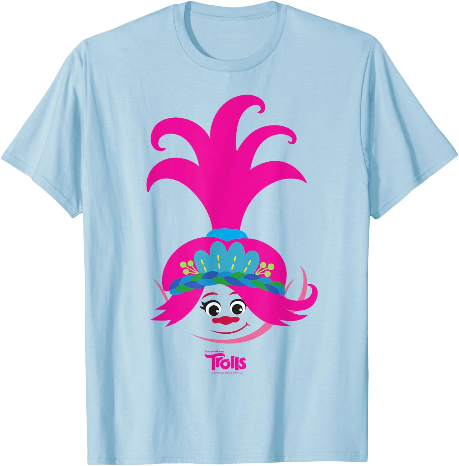 DreamWorks Trolls Poppy Big Face T-Shirt - T-Shirt | Light Blue