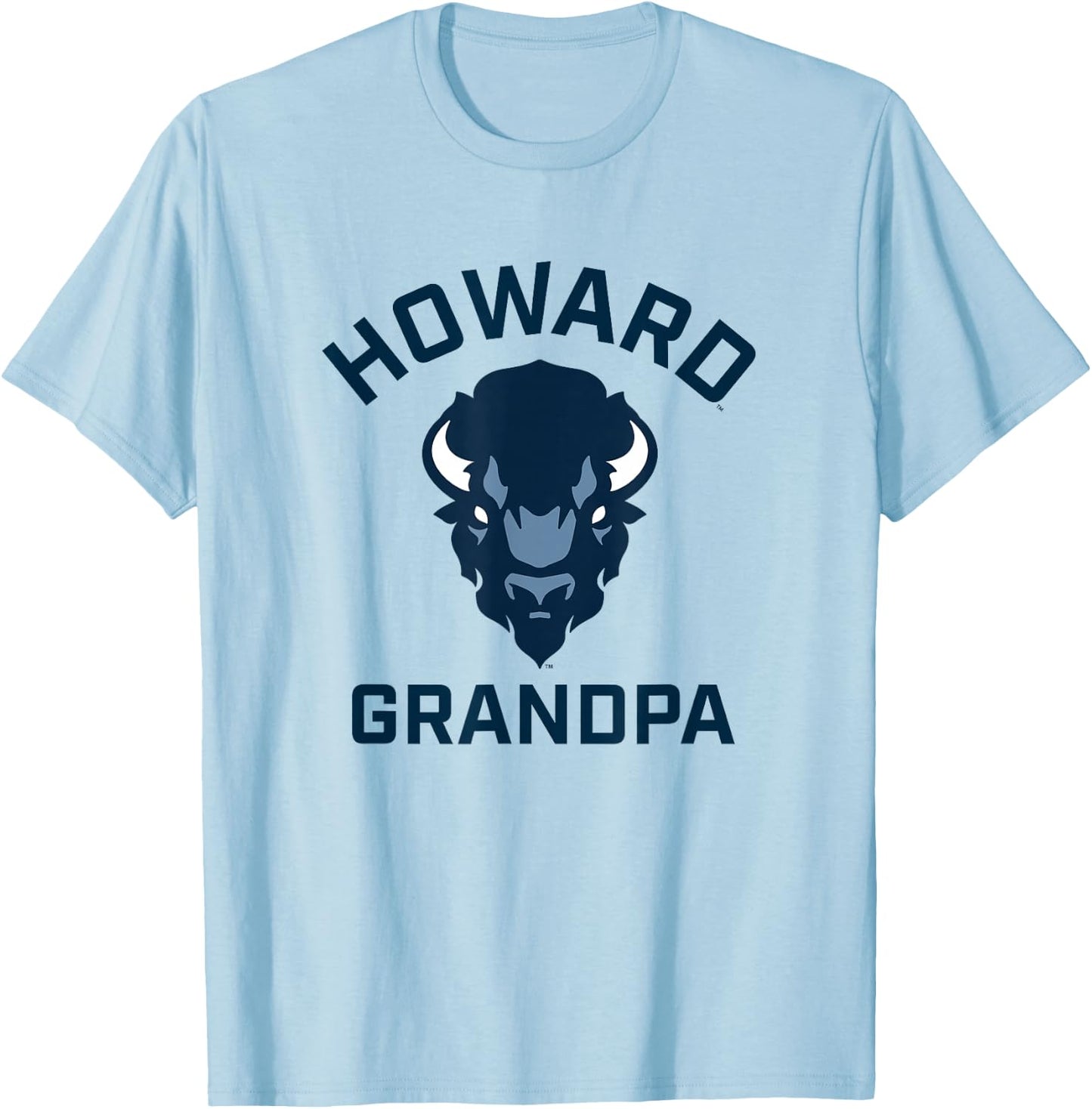 Howard University Bison Arched Grandpa T-Shirt - T-Shirt | Light Blue