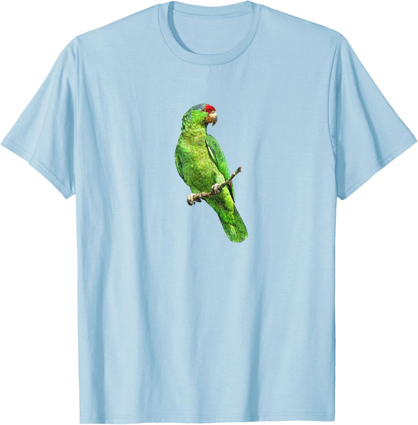 Green Amazon Parrot Bird T Shirt T-Shirt - T-Shirt | Light Blue