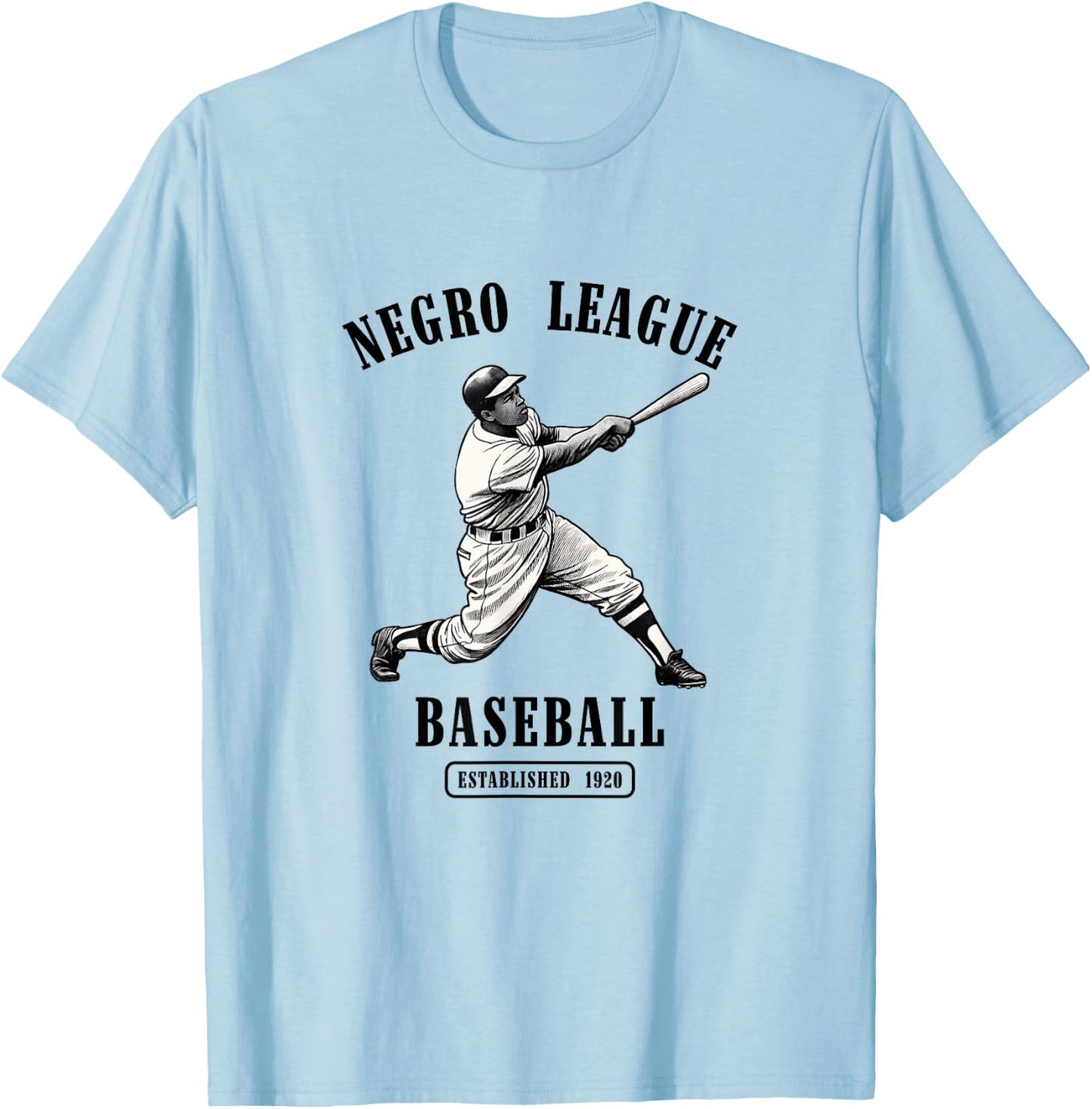 Vintage Negro League Baseball Black History Month Juneteenth T-Shirt - T-Shirt | Light Blue