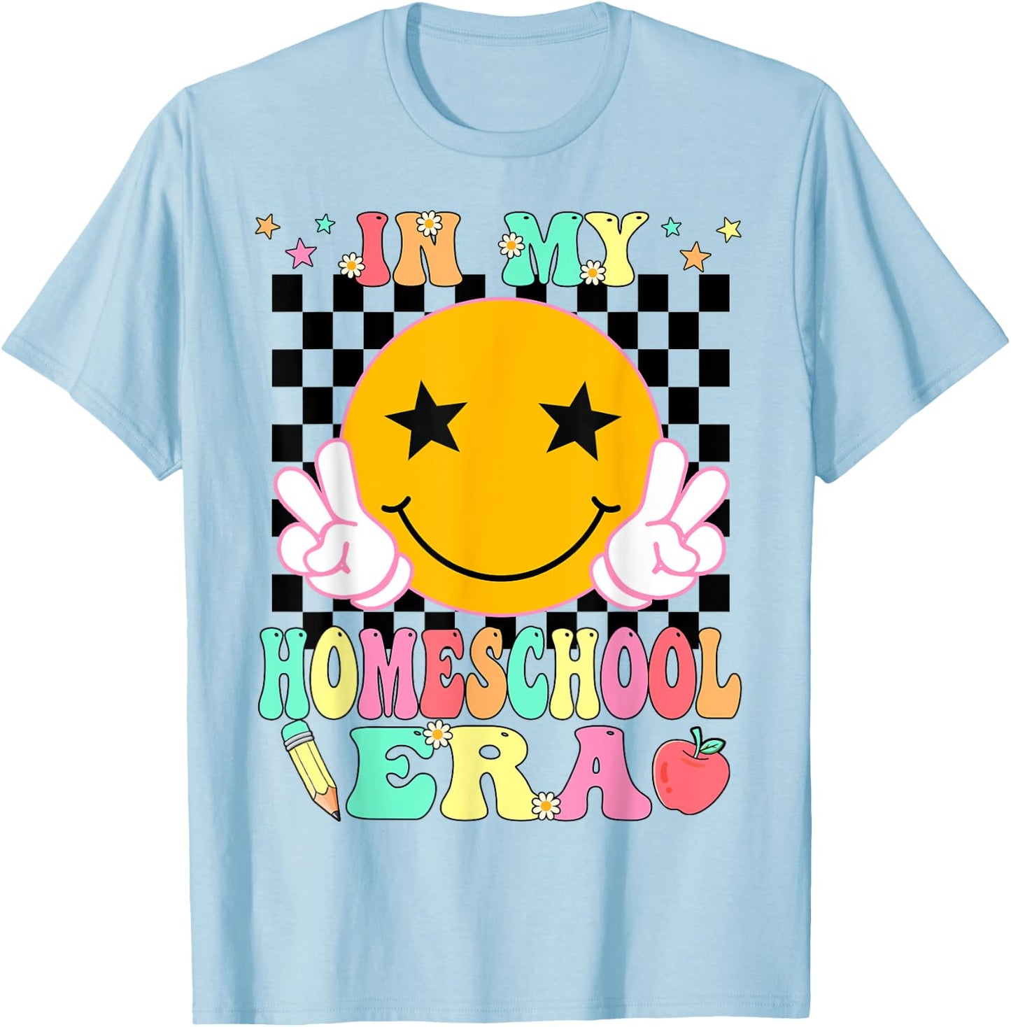 In My Homeschool Era Teacher Back to School Student Kids T-Shirt - T-Shirt | Light Blue