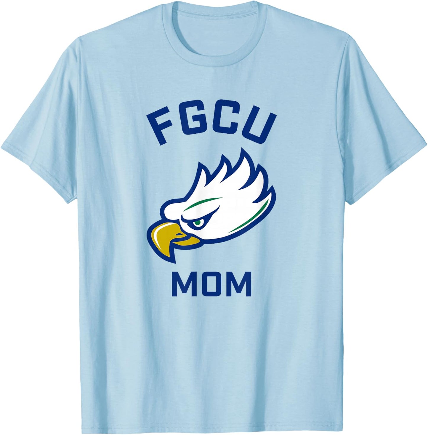 Florida Gulf Coast University FGCU Eagles Arched Mom T-Shirt - T-Shirt | Light Blue
