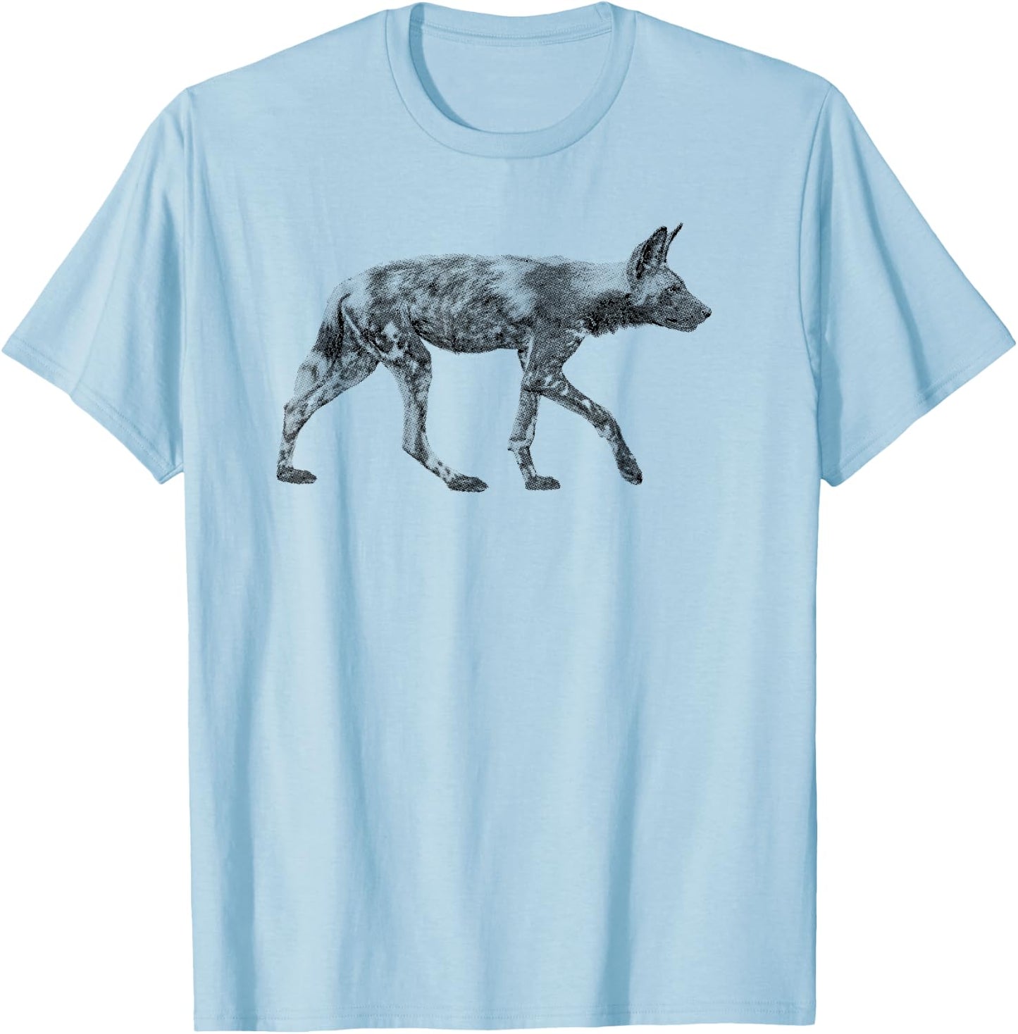African Wild Dog Ready to Hunt T-Shirt - T-Shirt | Light Blue