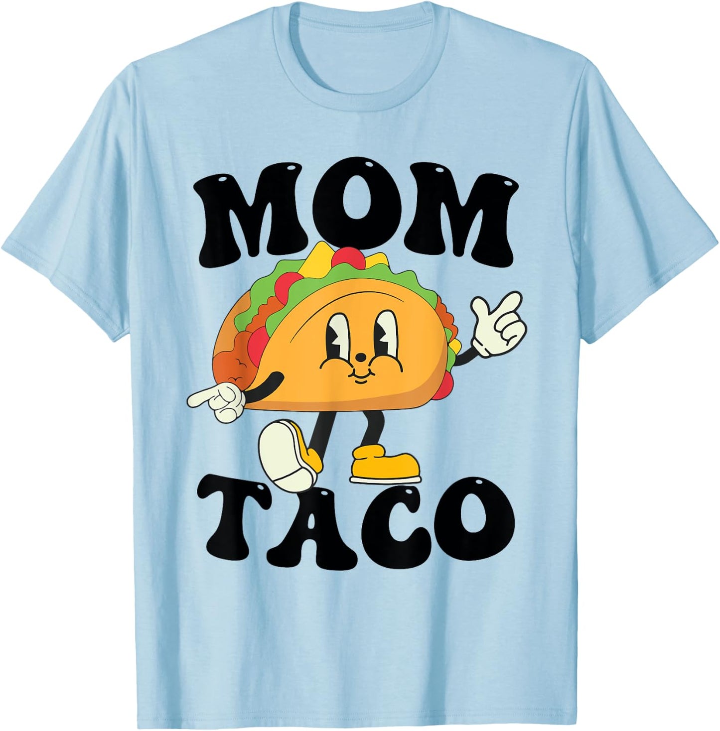 Mom of the Birthday Boy Girl Taco Mexican Birthday Family T-Shirt - T-Shirt | Light Blue
