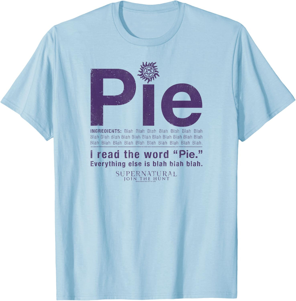 Supernatural Pie T-Shirt - T-Shirt | Light Blue