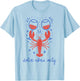 Dolce Vibes Only Red Lobster Italian Funny Coastal Summer T-Shirt - T-Shirt | Light Blue