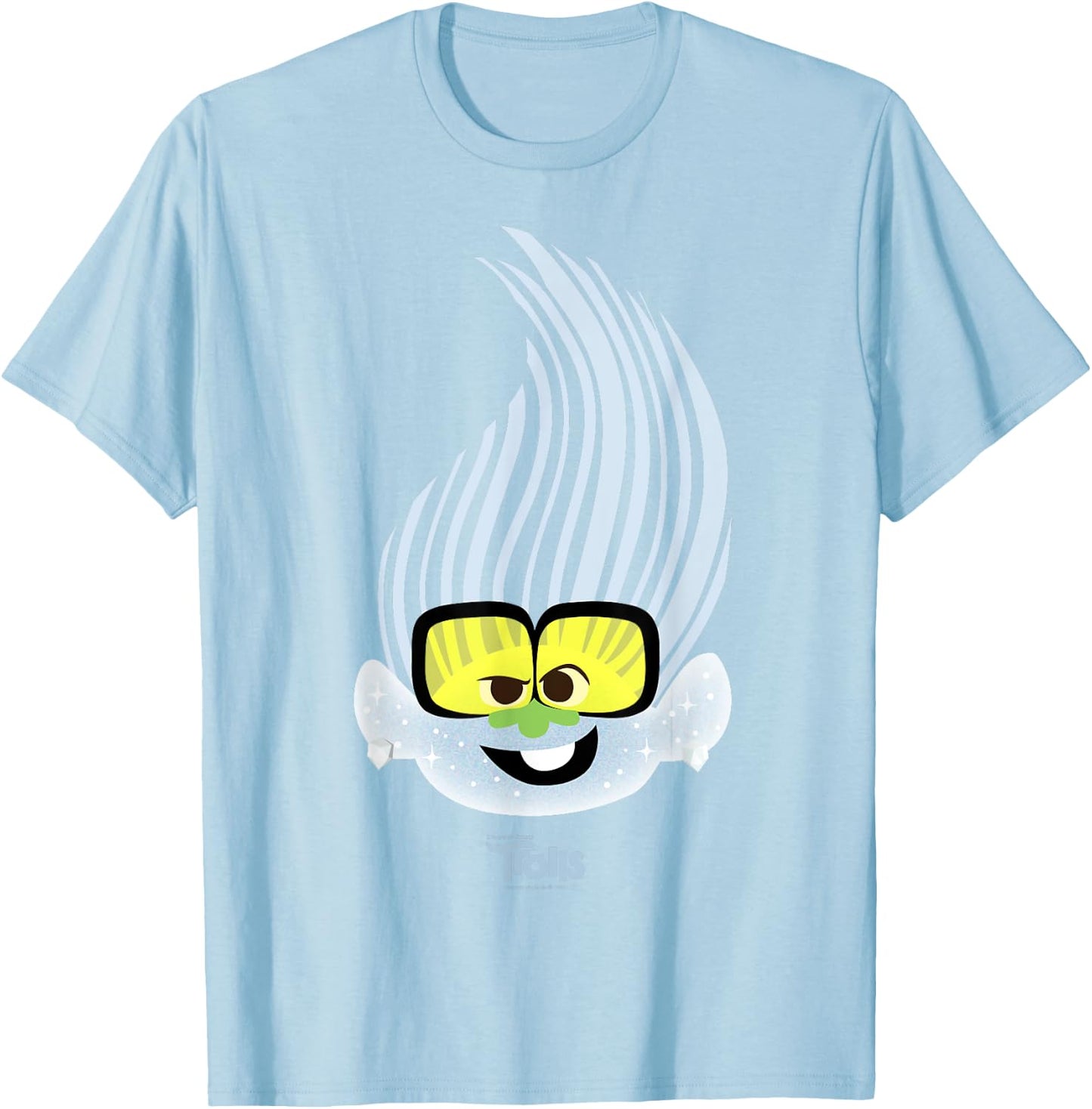 DreamWorks Trolls Tiny Diamond Big Face T-Shirt - T-Shirt | Light Blue