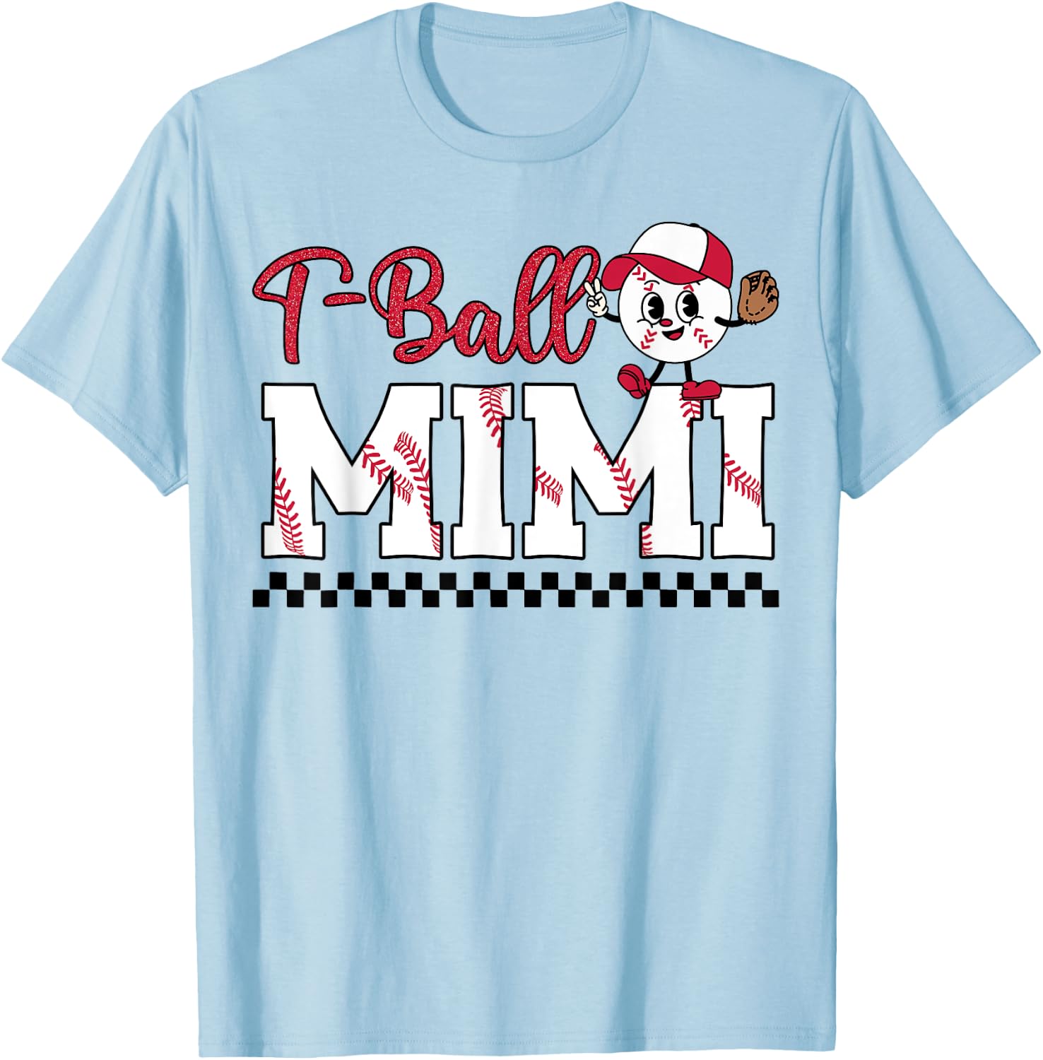 Ball Mimi Leopard Funny Tball Mimi Mother's Day T-Shirt - T-Shirt | Light Blue