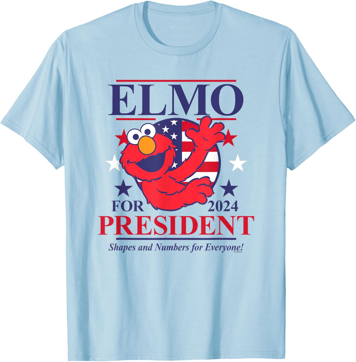 Sesame Street Elmo for President 2024 T-Shirt - T-Shirt | Light Blue