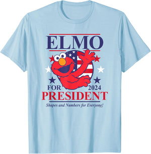 Sesame Street Elmo for President 2024 T-Shirt - T-Shirt | Light Blue