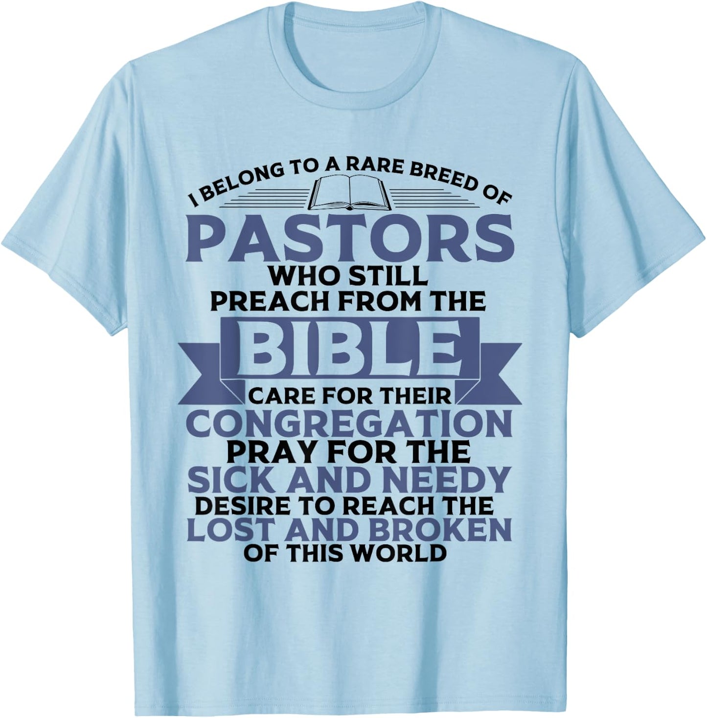 Funny Pastor Appreciation Gift Christian Preacher Men Women T-Shirt - T-Shirt | Light Blue