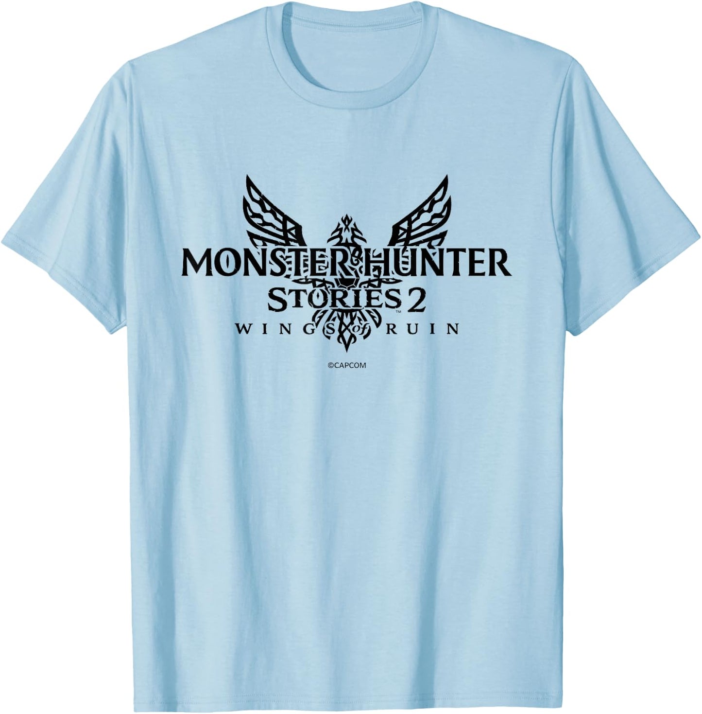 MONSTER HUNTER STORIES 2: WINGS OF RUIN Logo (B) T-Shirt - T-Shirt | Light Blue
