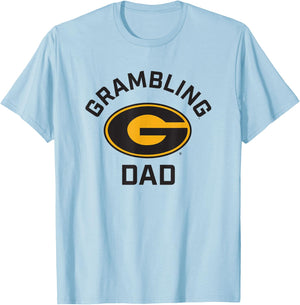 Grambling State University GSU Tigers Arched Dad T-Shirt - T-Shirt | Light Blue