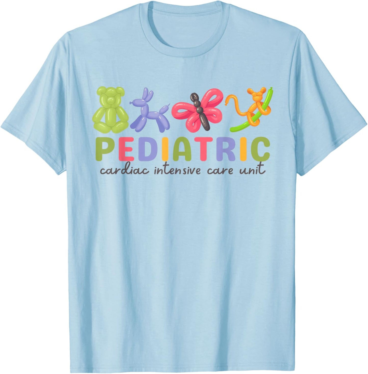 PCICU Nurse Pediatric Cardiac Intensive Care Unit Peds CVICU T-Shirt - T-Shirt | Light Blue