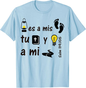 Lámpara es a mis pies tu palabra, y luz para mi camino T-Shirt - T-Shirt | Light Blue
