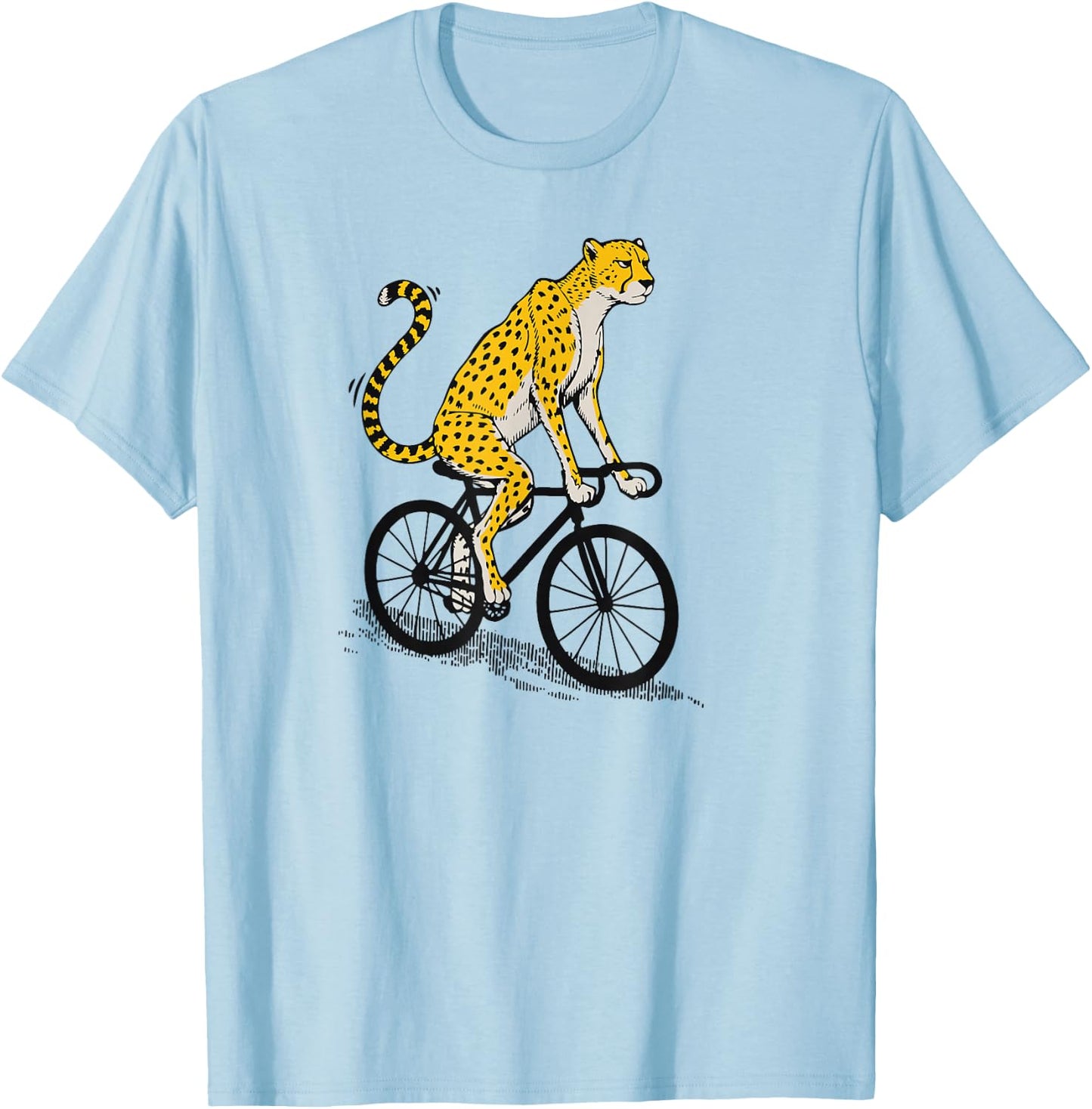 Funny Cheetah Cycling & Biking Humor for Bicyclists T-Shirt - T-Shirt | Light Blue