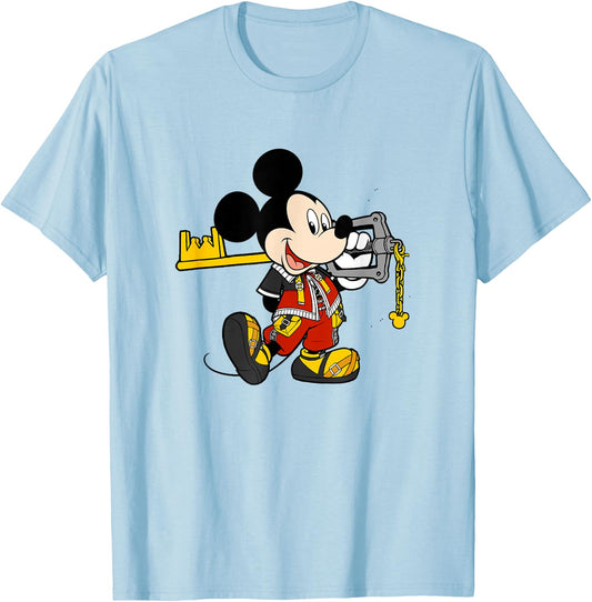 Disney Kingdom Hearts King Mickey Classic Keyblade Outfit T-Shirt - T-Shirt | Light Blue