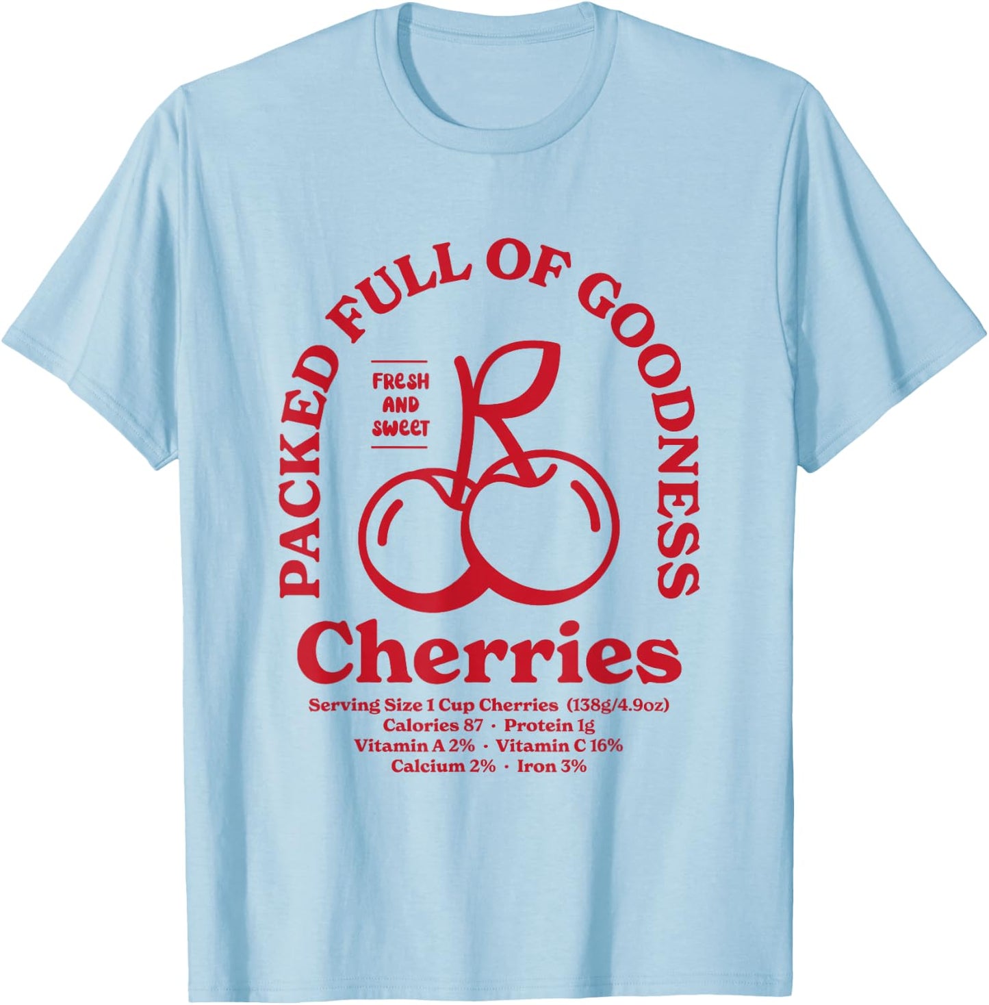 Cherries T-Shirt - T-Shirt | Light Blue