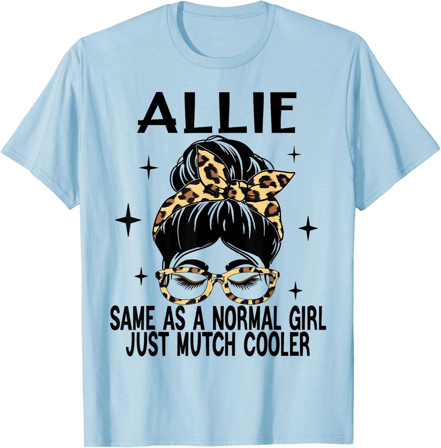 SwiftStyle Apparel ALLIE Costume Cute Definition Personalized Name ALLIE T-Shirt - T-Shirt | Light Blue