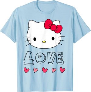 Hello Kitty Love and Hearts Valentine Shirt T-Shirt - T-Shirt | Light Blue
