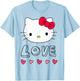 Hello Kitty Love and Hearts Valentine Shirt T-Shirt - T-Shirt | Light Blue