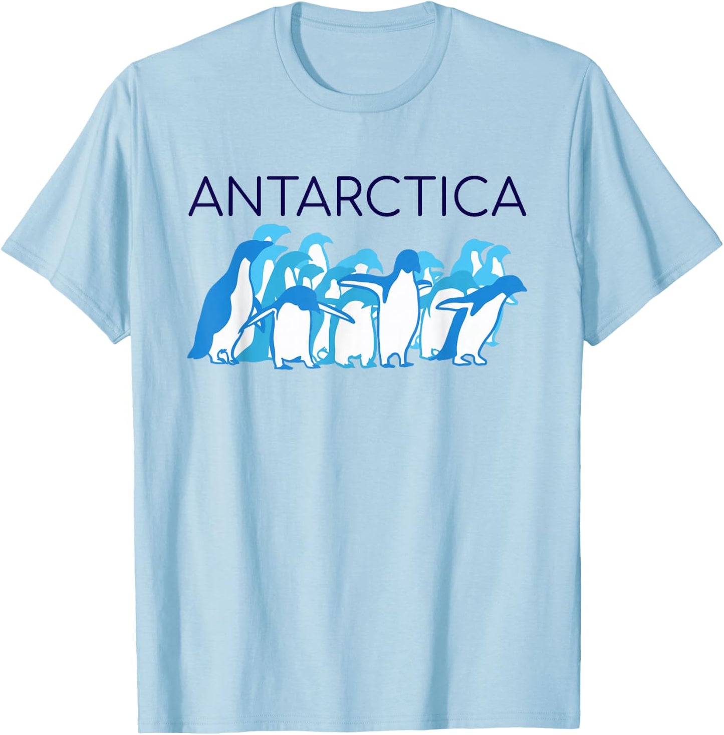 UpTheCreek Antarctica , Men's -Adults, Blue, Short Sleeve, Small T-Shirt - T-Shirt | Light Blue