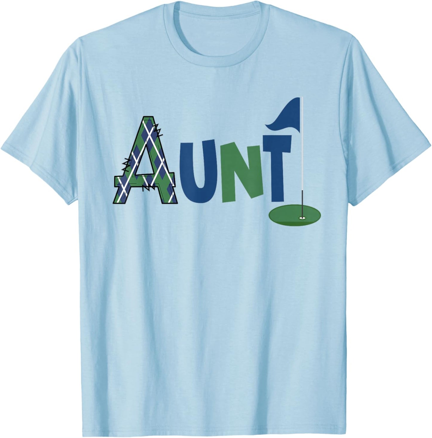 Aunt of The Birthday Boy Hole in One Golf Sport Matching T-Shirt - T-Shirt | Light Blue