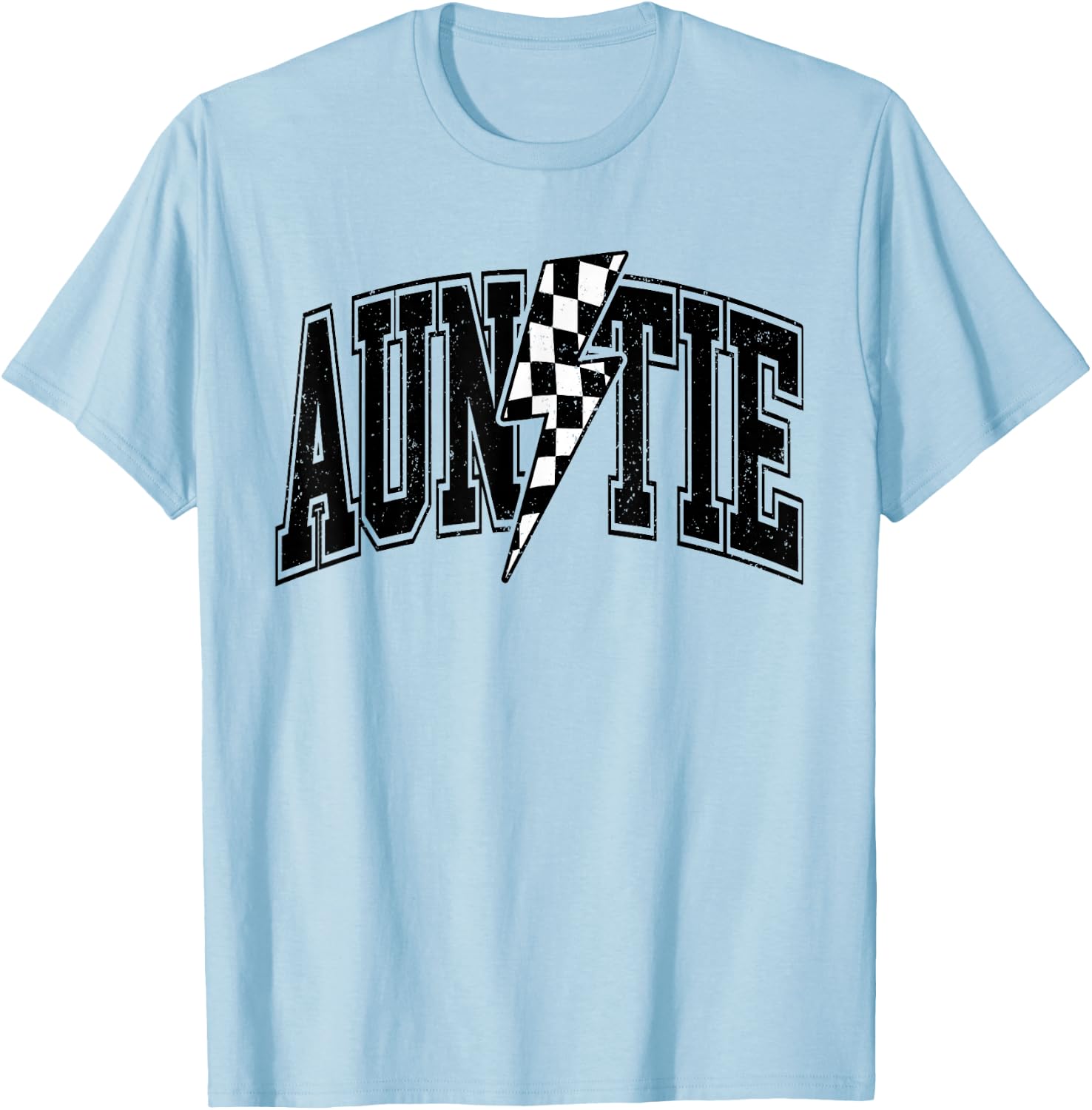 Auntie Racing Car Family Matching Birthday Party Funny Aunt T-Shirt - T-Shirt | Light Blue
