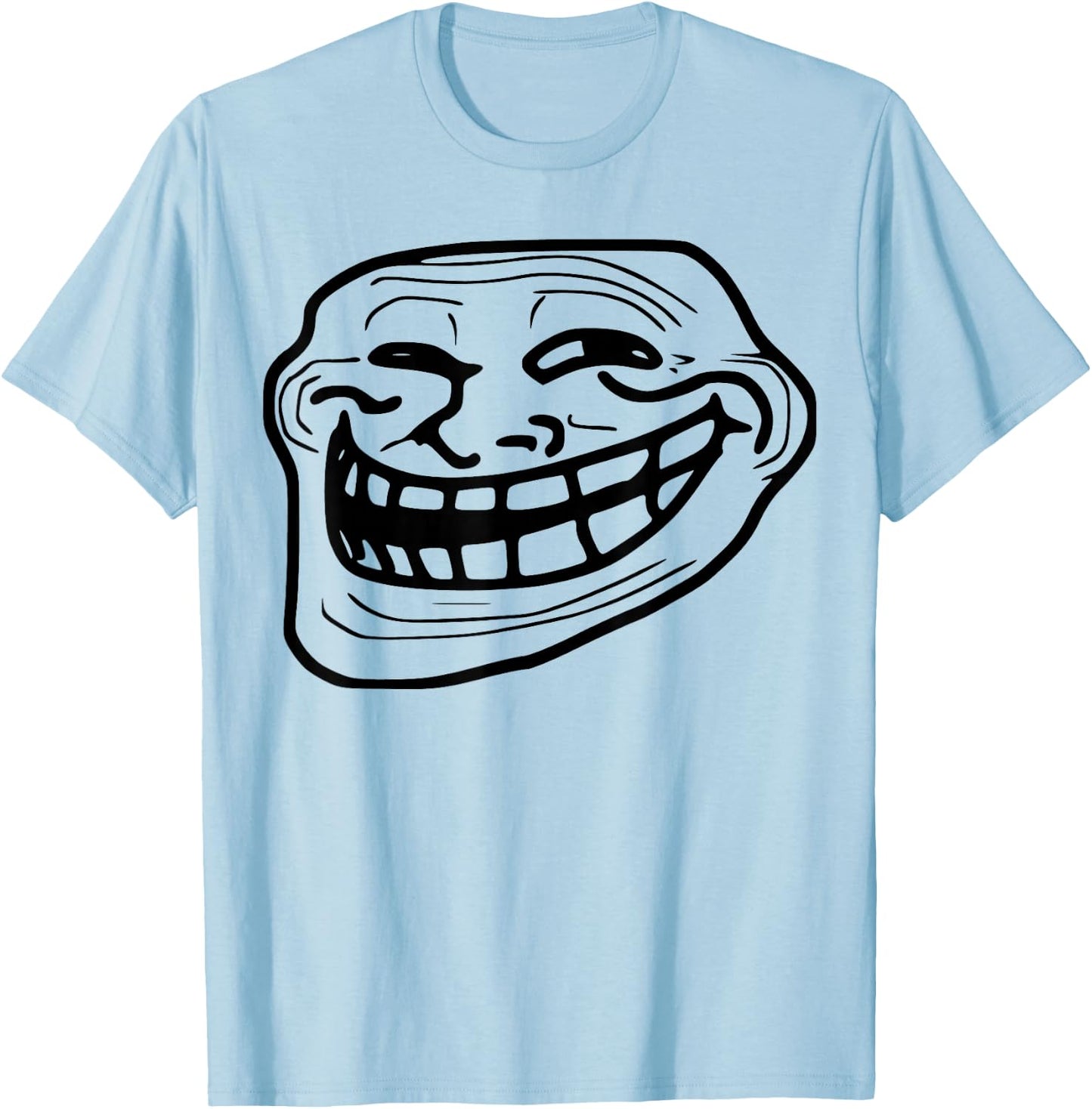 Troll Face Meme Funny Dank Meme Troll Face T-Shirt - T-Shirt | Light Blue