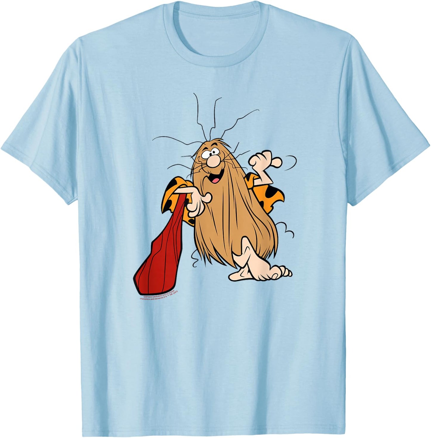 Captain Caveman Just Chilling T-Shirt - T-Shirt | Light Blue
