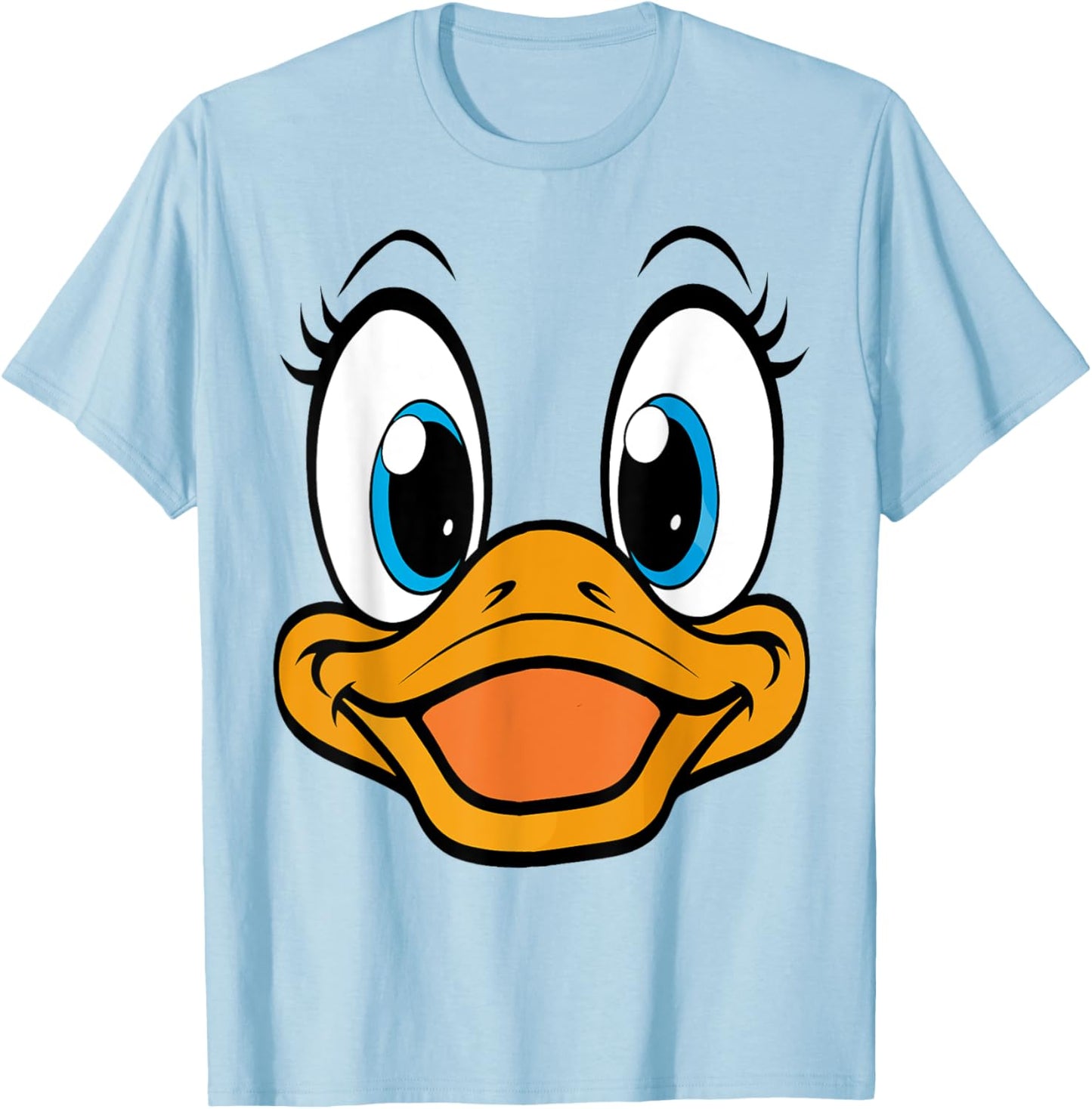 Cute Duck Face Funny Animal Costume Halloween T-Shirt - T-Shirt | Light Blue