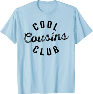 Cool Cousin Club retro Cousin Matching Family Crew sqaud T-Shirt - T-Shirt | Light Blue