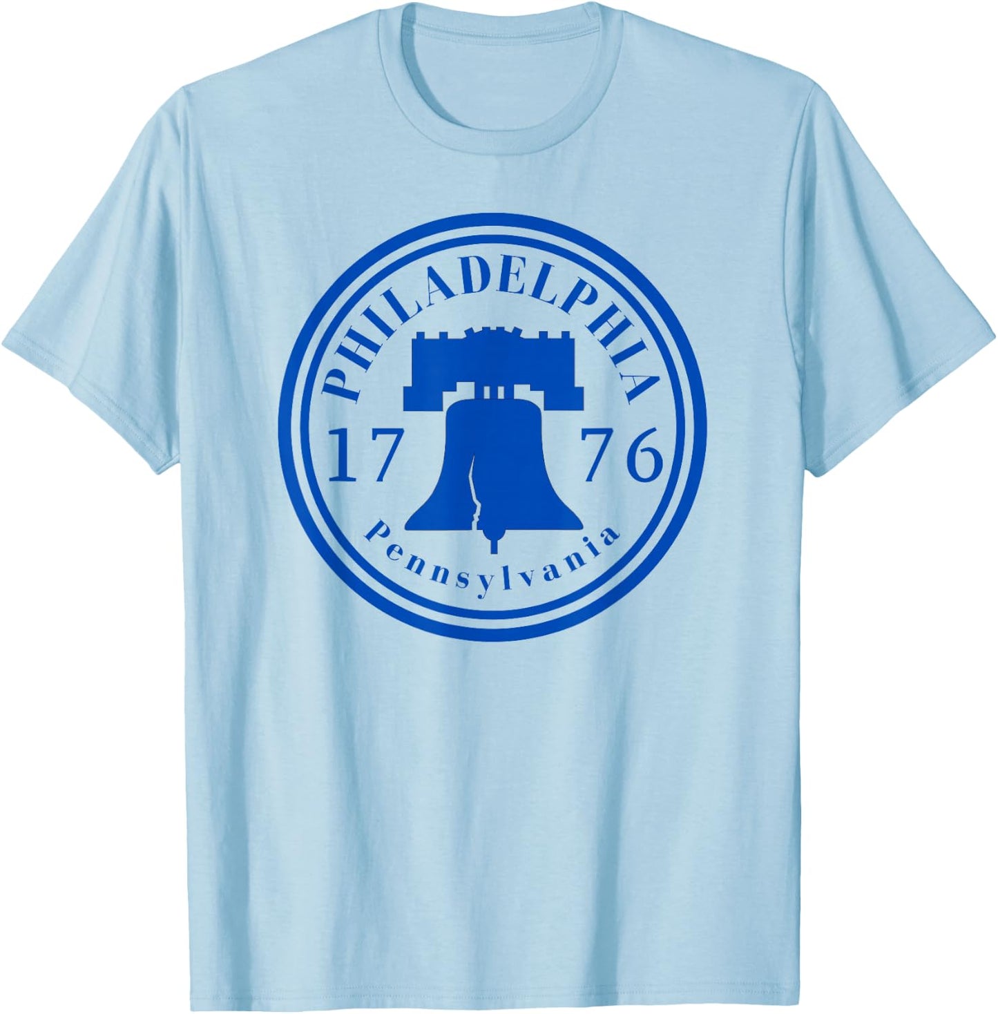 Liberty Bell 1776 Philly Patriotic Philadelphia Pennsylvania T-Shirt - T-Shirt | Light Blue
