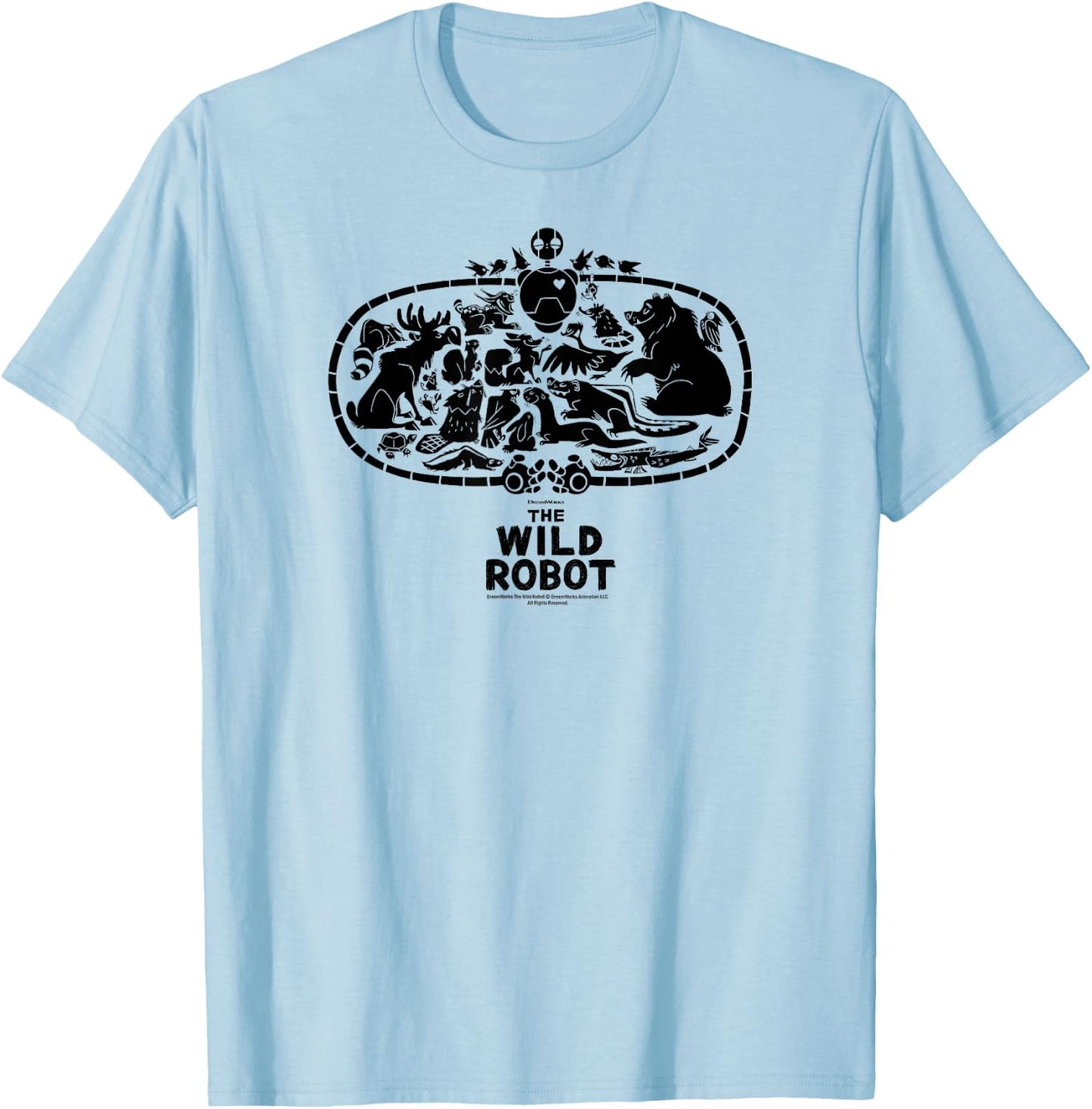 DreamWorks The Wild Robot Group Hug T-Shirt - T-Shirt | Light Blue