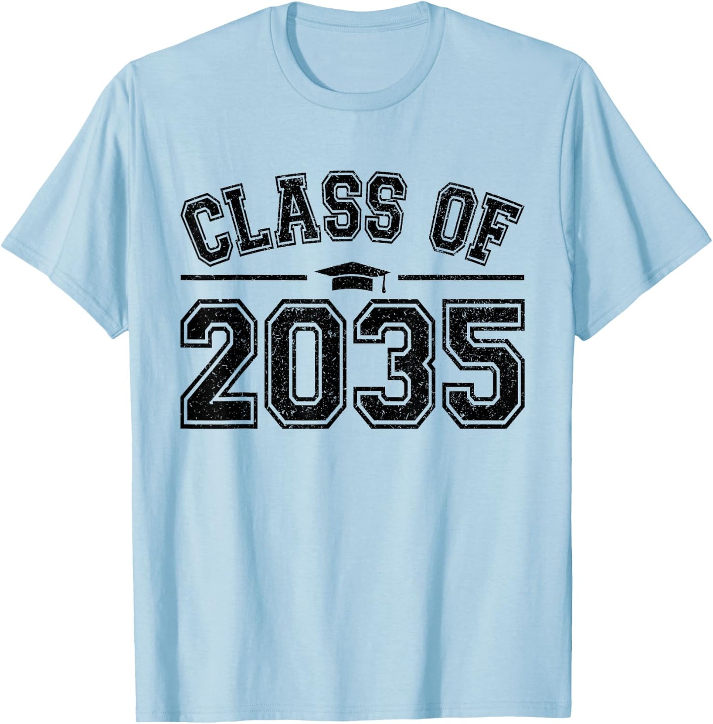 Preschool Class of 2035 Grow With Me Graduation 2035 Vintage T-Shirt - T-Shirt | Light Blue