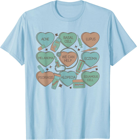 Dermatology Nurse Derm Nurse Summer Nurse Dermatologist Men Women T-Shirt - T-Shirt | Light Blue