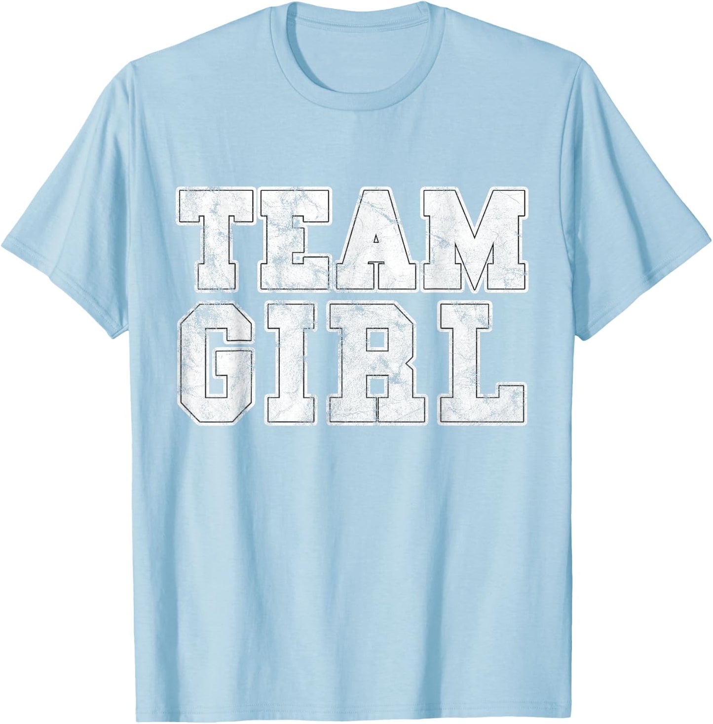 Team Girl Pink Gender Reveal Baby Shower T-Shirt - T-Shirt | Light Blue