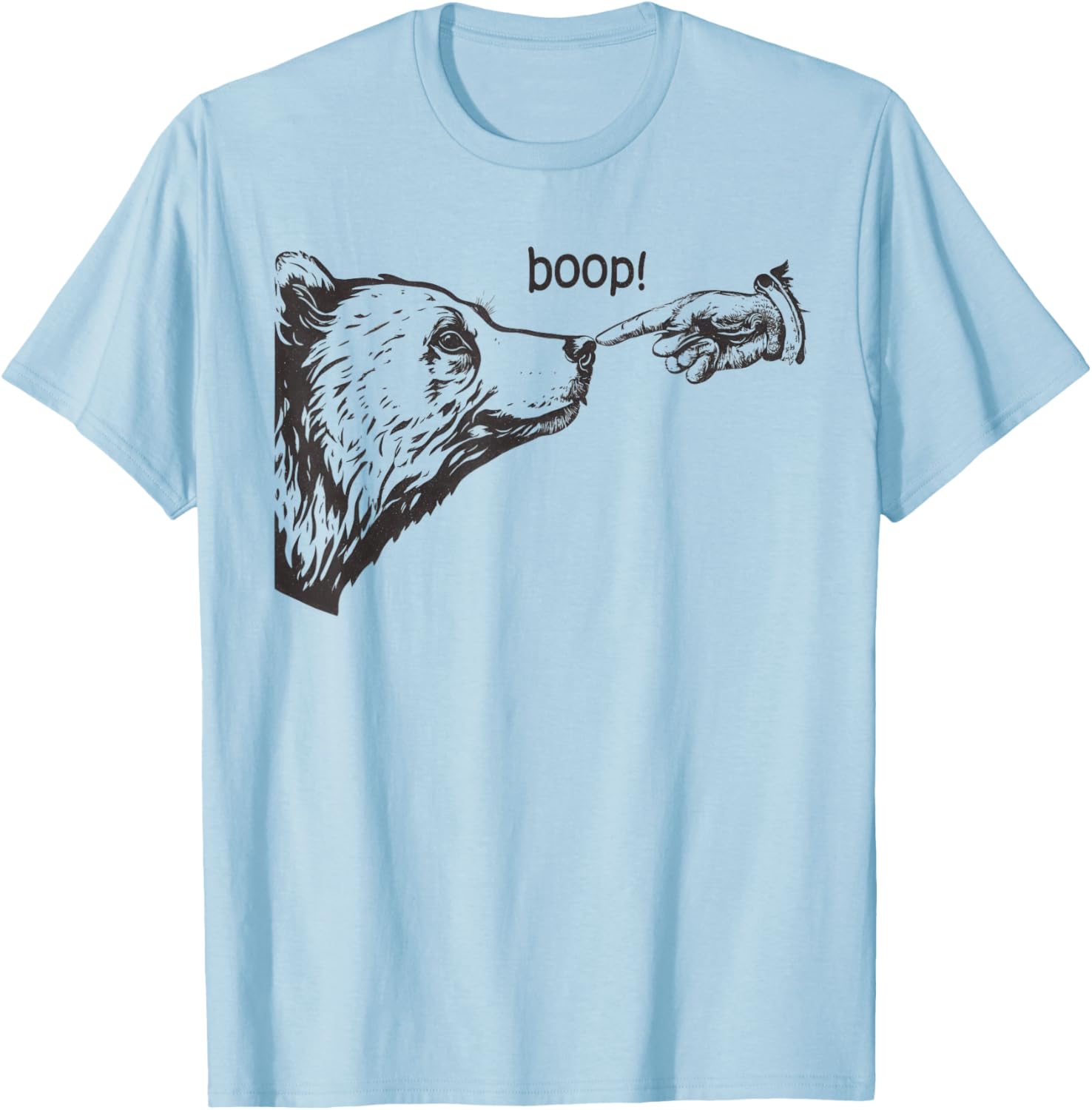 Retro Boop Bear Vintage T-Shirt - T-Shirt | Light Blue