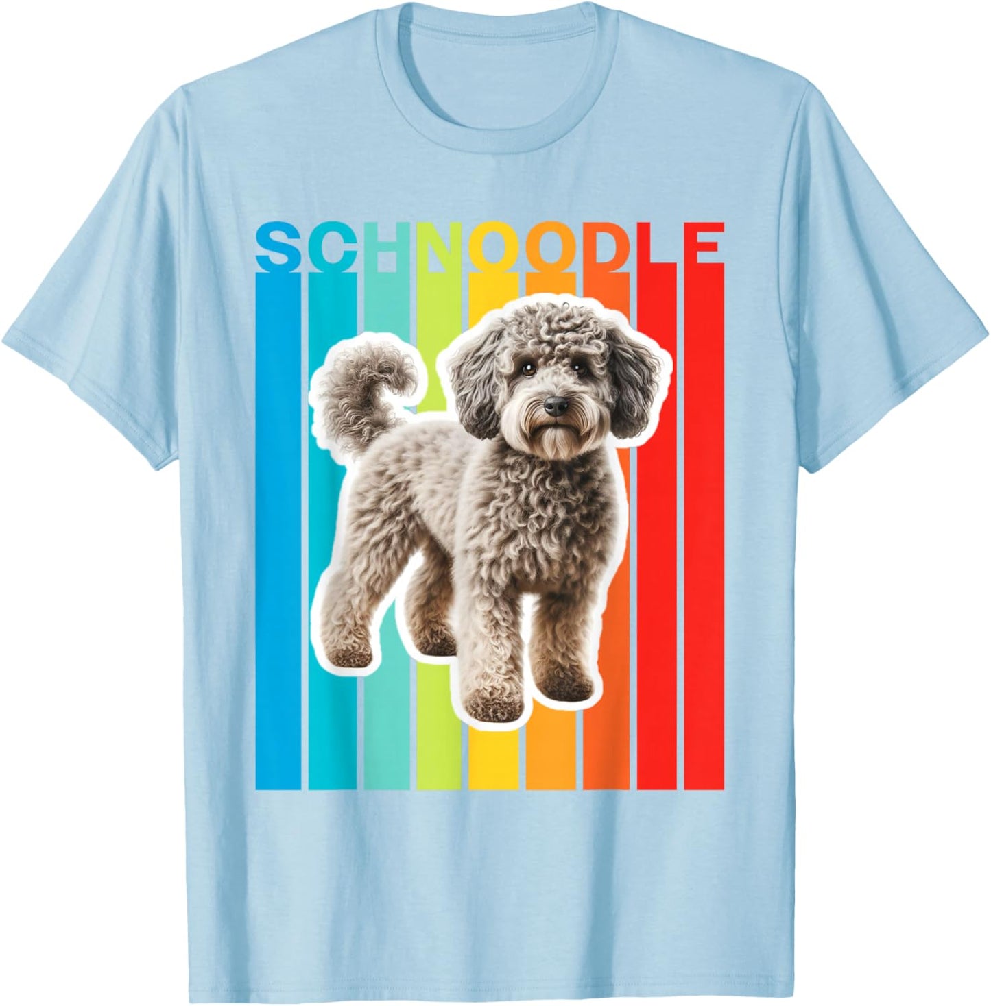 Colorful Schnoodle T-Shirt - T-Shirt | Light Blue