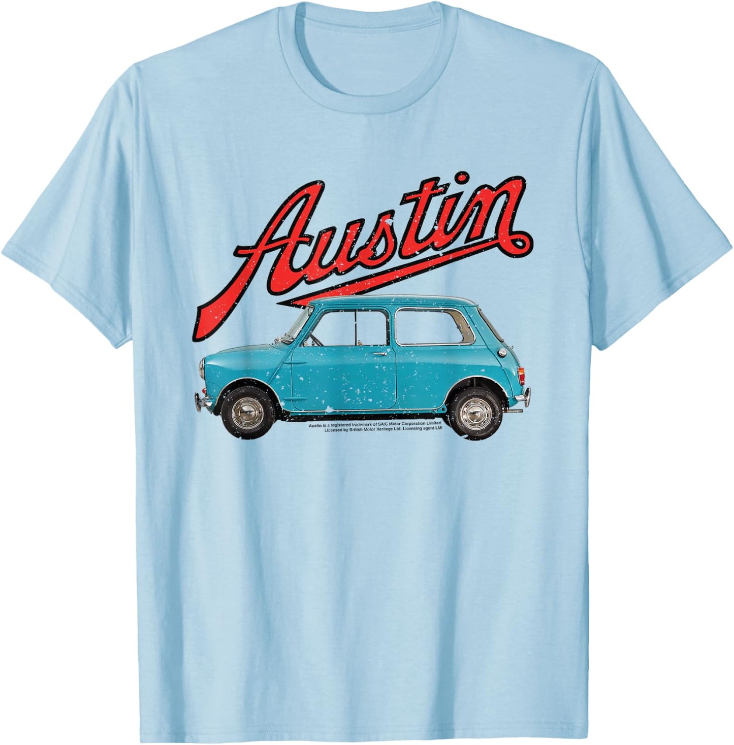 Austin Mini-Minor Retro Car T-Shirt - T-Shirt | Light Blue