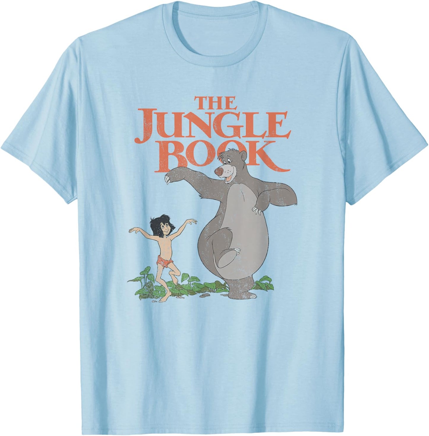 Disney The Jungle Book Mowgli & Baloo Dancing Cover T-Shirt - T-Shirt | Light Blue