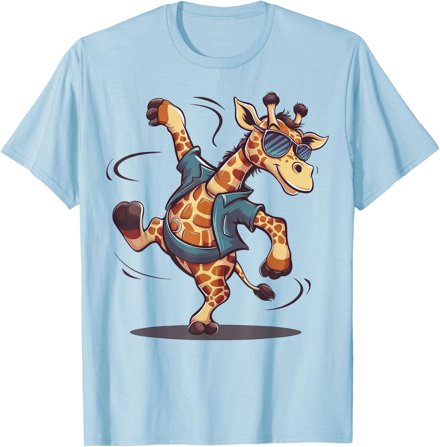 Cute Dancing Giraffe Sunglasses Giraffe Lover Boys Girls T-Shirt - T-Shirt | Light Blue