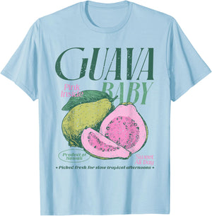 Guava Baby Pink Inside Sweet All Day Hawaii T-Shirt - T-Shirt | Light Blue
