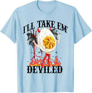 I'll Take Em' Funny Thanksgiving Dinner Deviled Egg Lover T-Shirt - T-Shirt | Light Blue