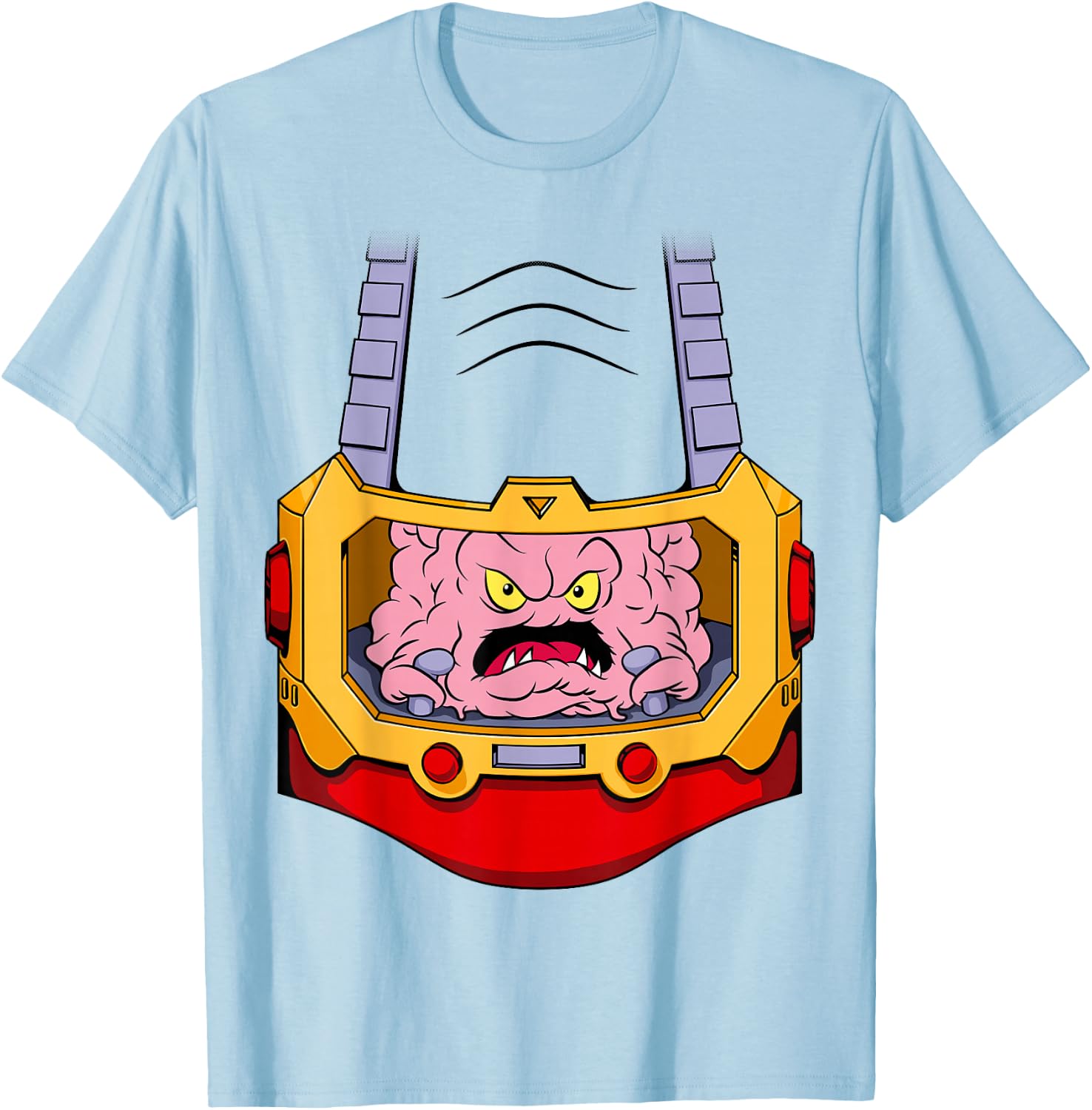 TMNT Krang Costume Belly Evil Supervillain Ninja Turtle T-Shirt - T-Shirt | Light Blue