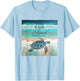 Oak Island North Carolina Sea Turtle Beach Decor T-Shirt - T-Shirt | Light Blue