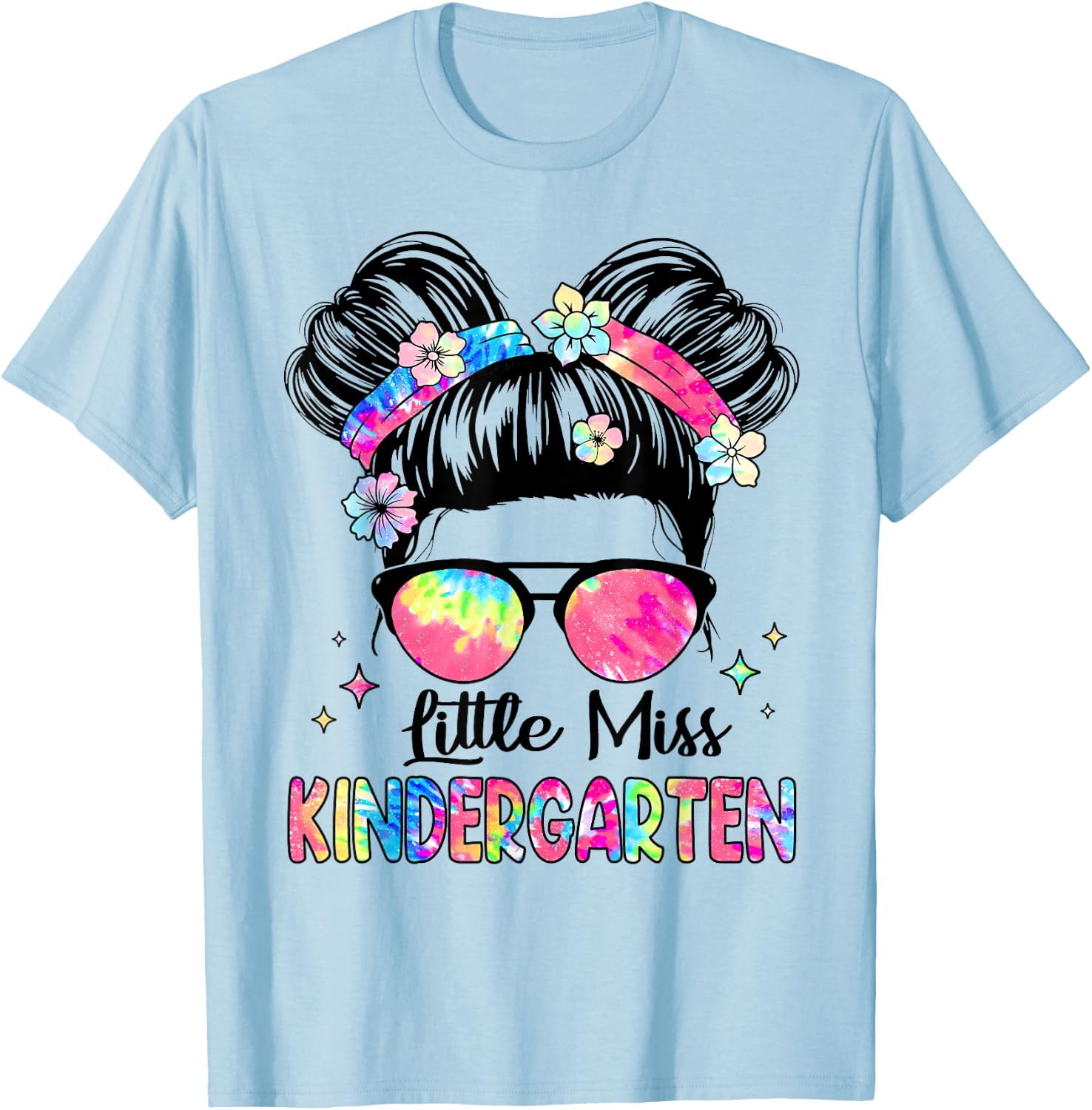 Little Miss Kindergarten Girls Kids Back To School Kinder T-Shirt - T-Shirt | Light Blue