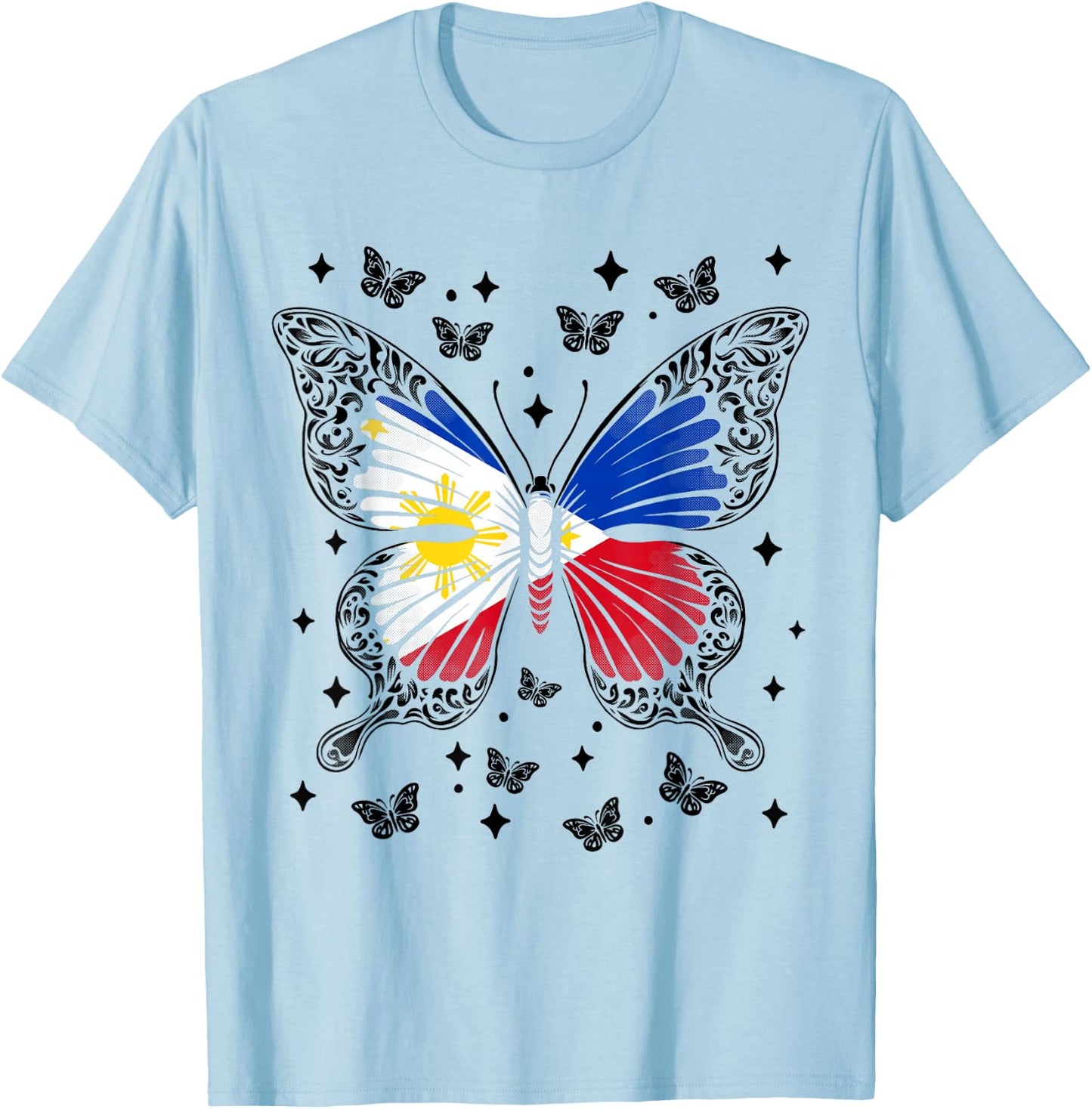 Filipino Butterfly Philippines T-Shirt - T-Shirt | Light Blue
