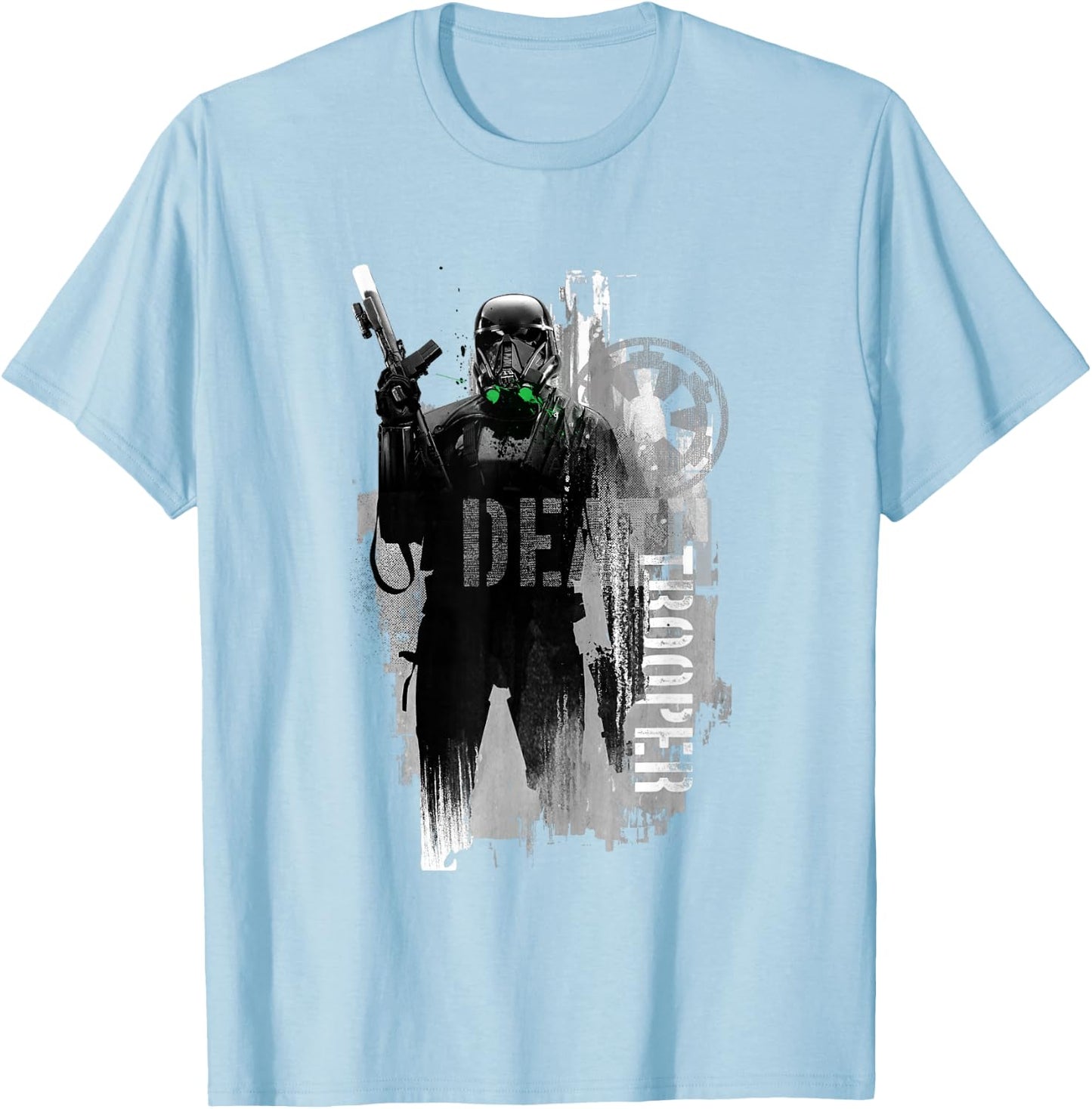 Star Wars Rogue One Iconic Death Trooper Pose Chest Poster T-Shirt - T-Shirt | Light Blue
