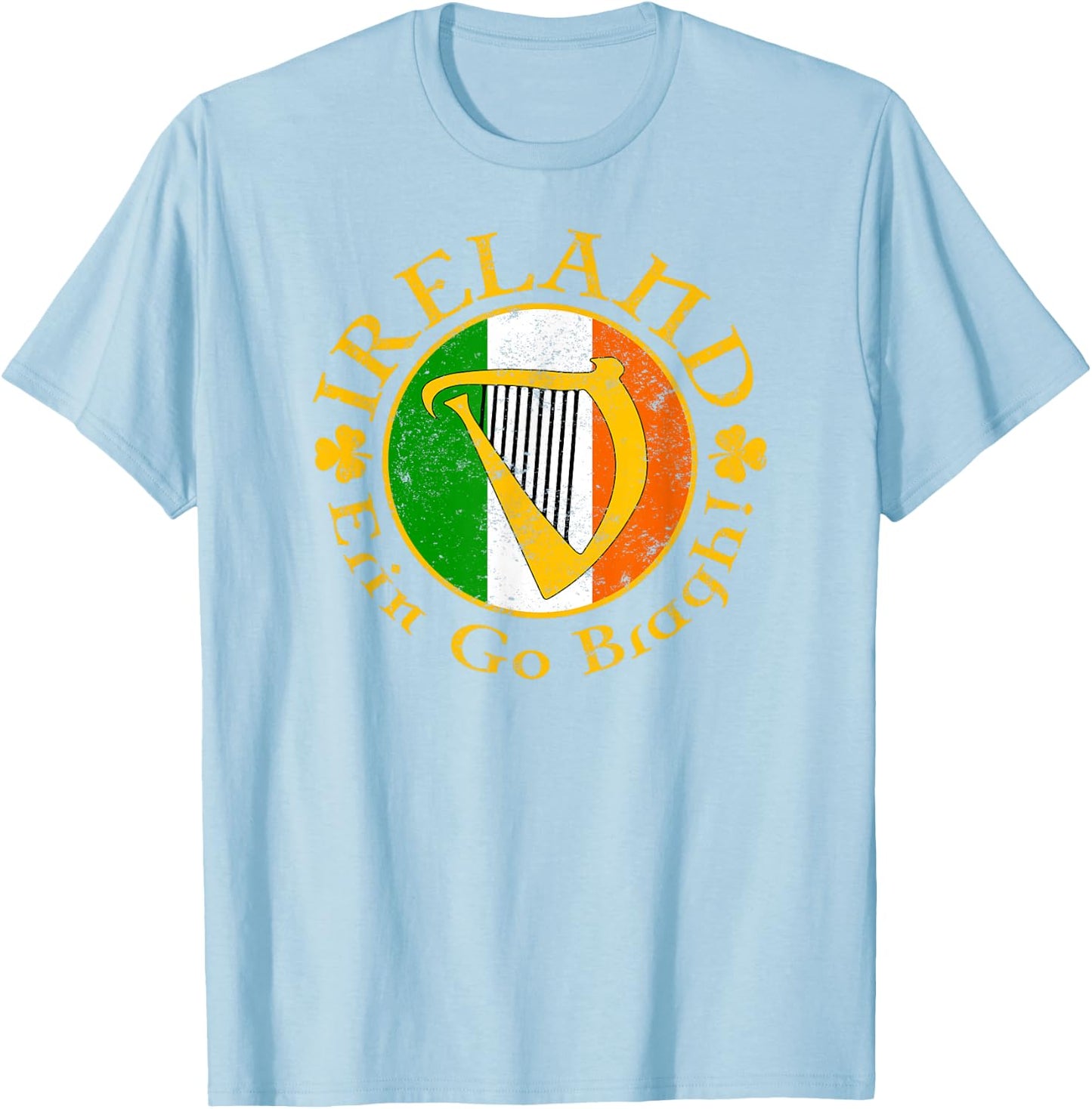 IRELAND Erin Go Bragh! Irish Harp T-Shirt - T-Shirt | Light Blue